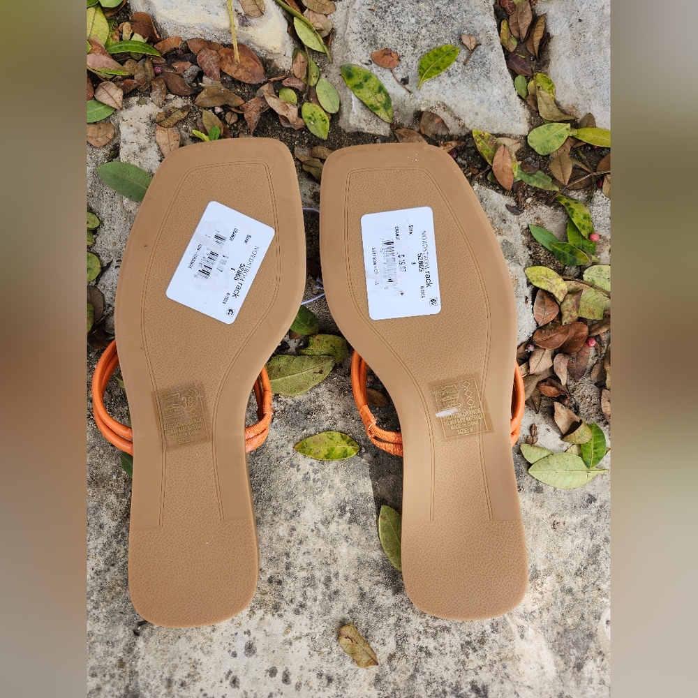 Azalea Wang Orange Women's Sandals Size 8 - Picture 4 of 4